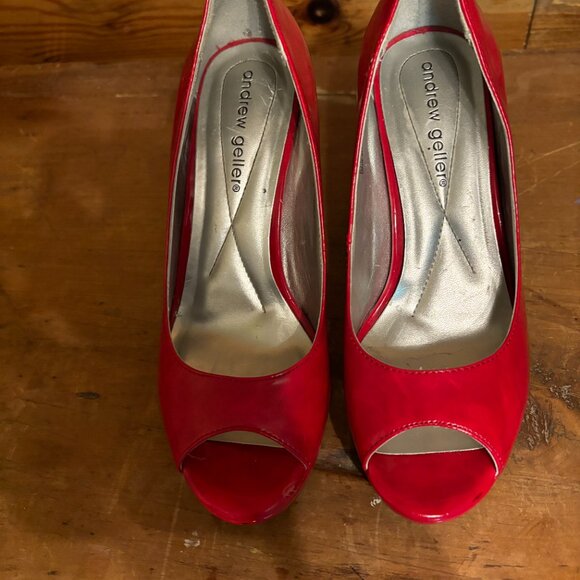 Andrew Geller Red Pumps Size 6 - Picture 2 of 6